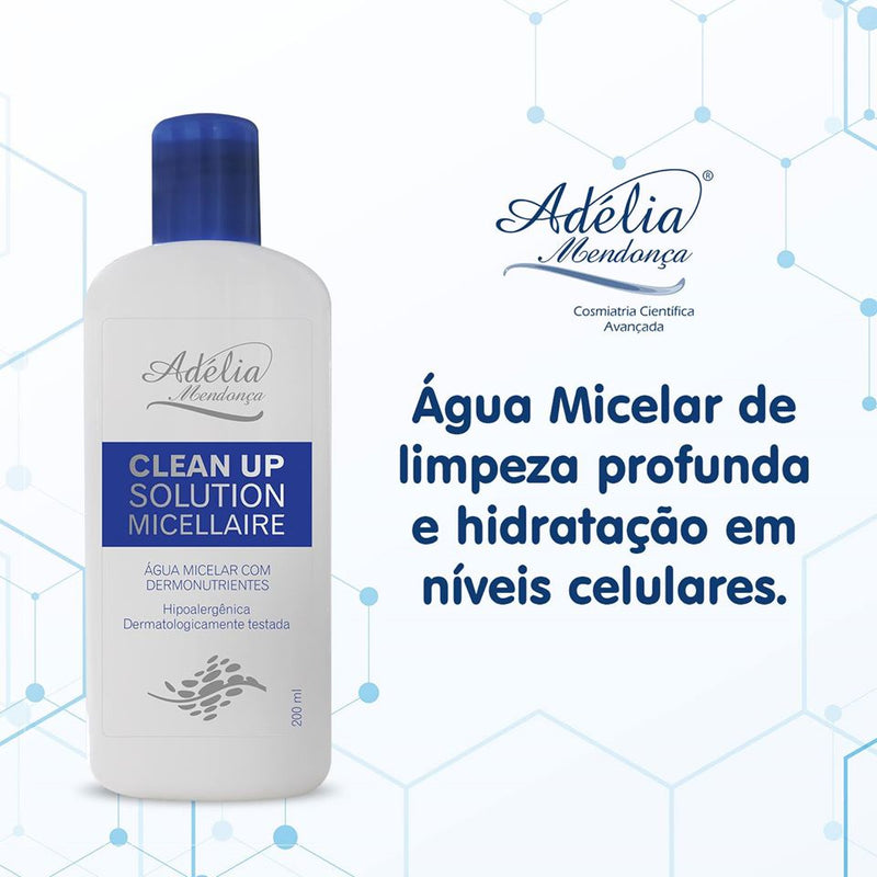 Clean Up Solution Micellaire - 200ml - Água Micelar com dermonutrientes-vencimento em 12/25