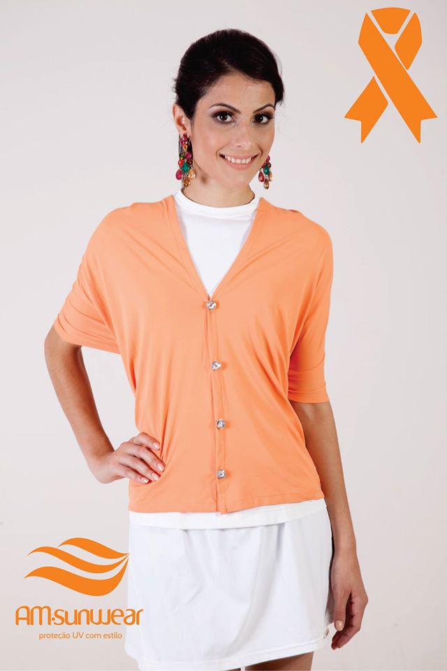 Pashmina Com Proteção Solar Multifuncional-tamanho M (42)-Cor laranja